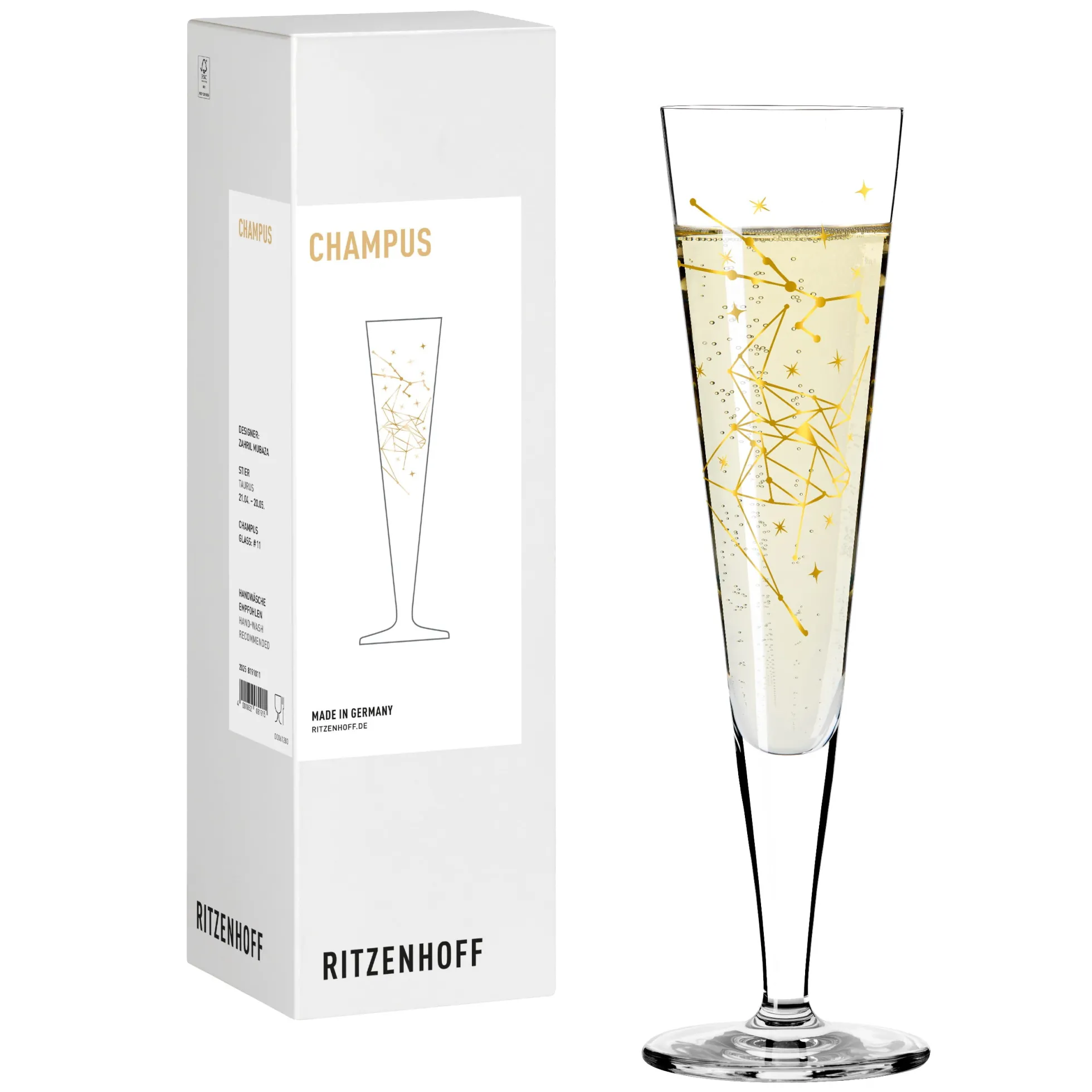 Ritzenhoff astro champagnerglas #11 stier