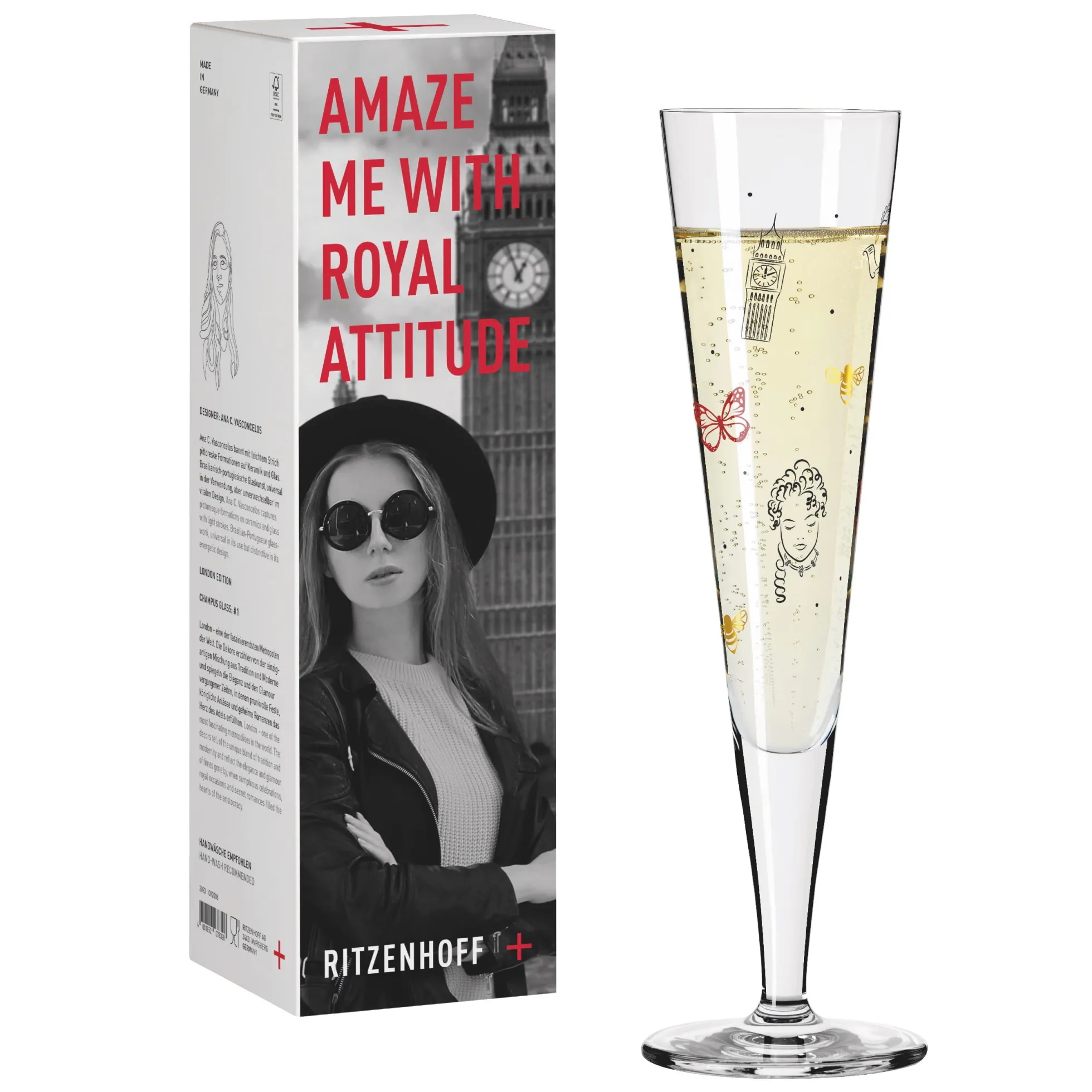 Ritzenhoff CHAMPUS LONDON EDITION CHAMPAGNERGLAS H23