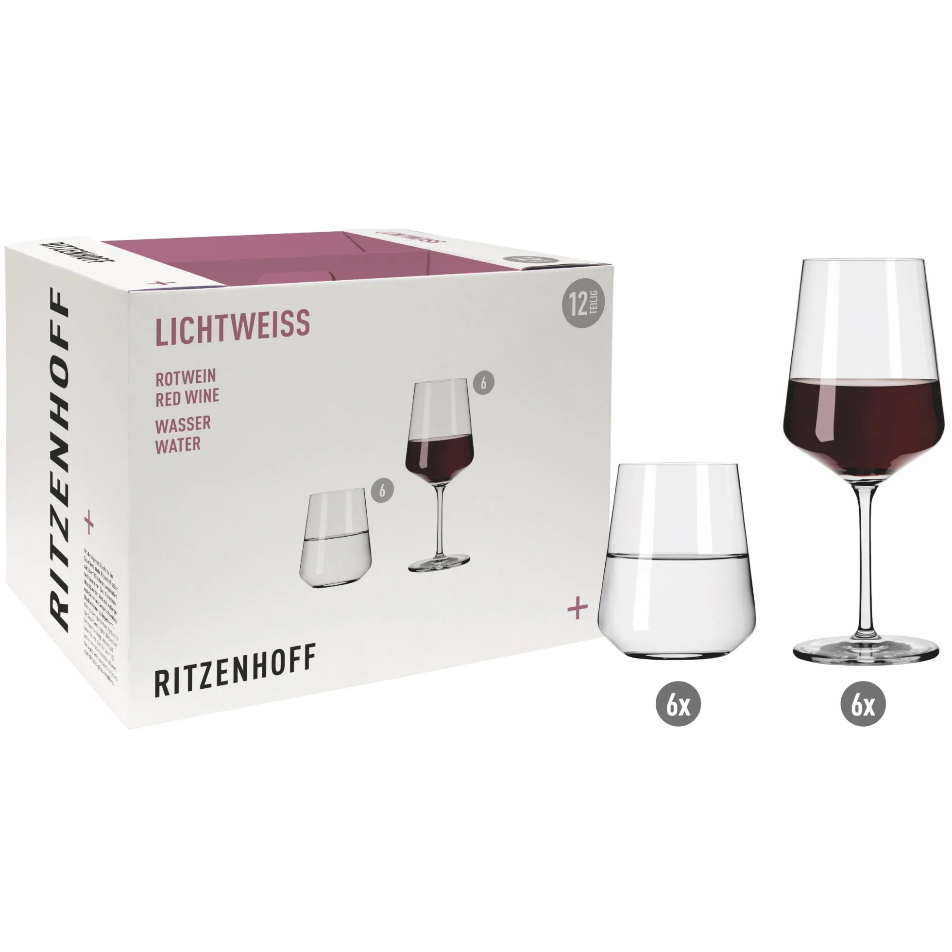 Ritzenhoff LICHTWEISS JULIE ROTWEIN- UND WASSERGLAS-SET #2