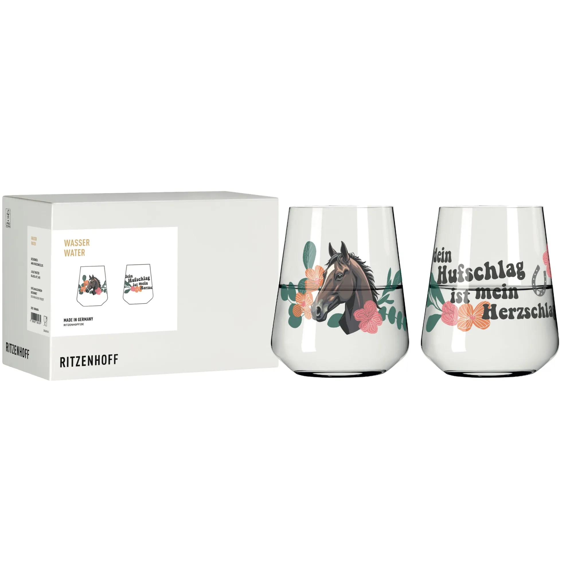 Ritzenhoff reitgold wasserglas-set #7 #8