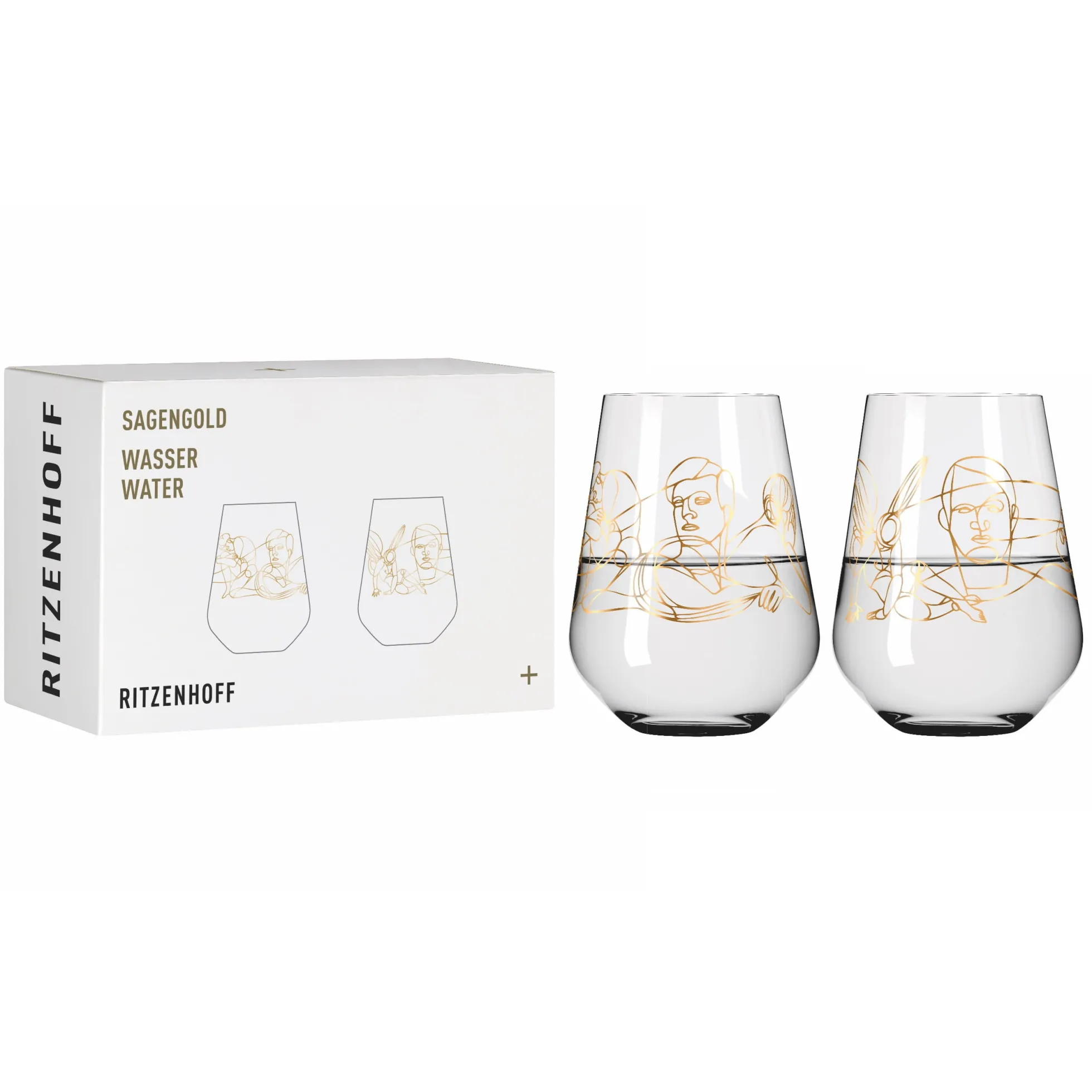 Ritzenhoff SAGENGOLD WASSERGLAS-SET #1, #2