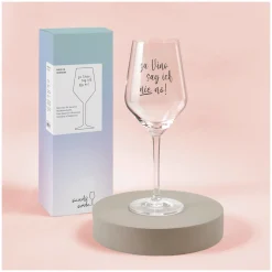 Ritzenhoff SAND & SODA WEINGLAS MIT SPRUCH - ZU VINO SAG ICH NIE NO