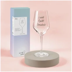 Ritzenhoff SAND & SODA WEINGLAS MIT SPRUCH - LIBERTÉ EGALITÉ WEINSCHORLÉ