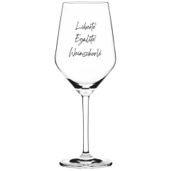 Ritzenhoff SAND & SODA WEINGLAS MIT SPRUCH - LIBERTÉ EGALITÉ WEINSCHORLÉ