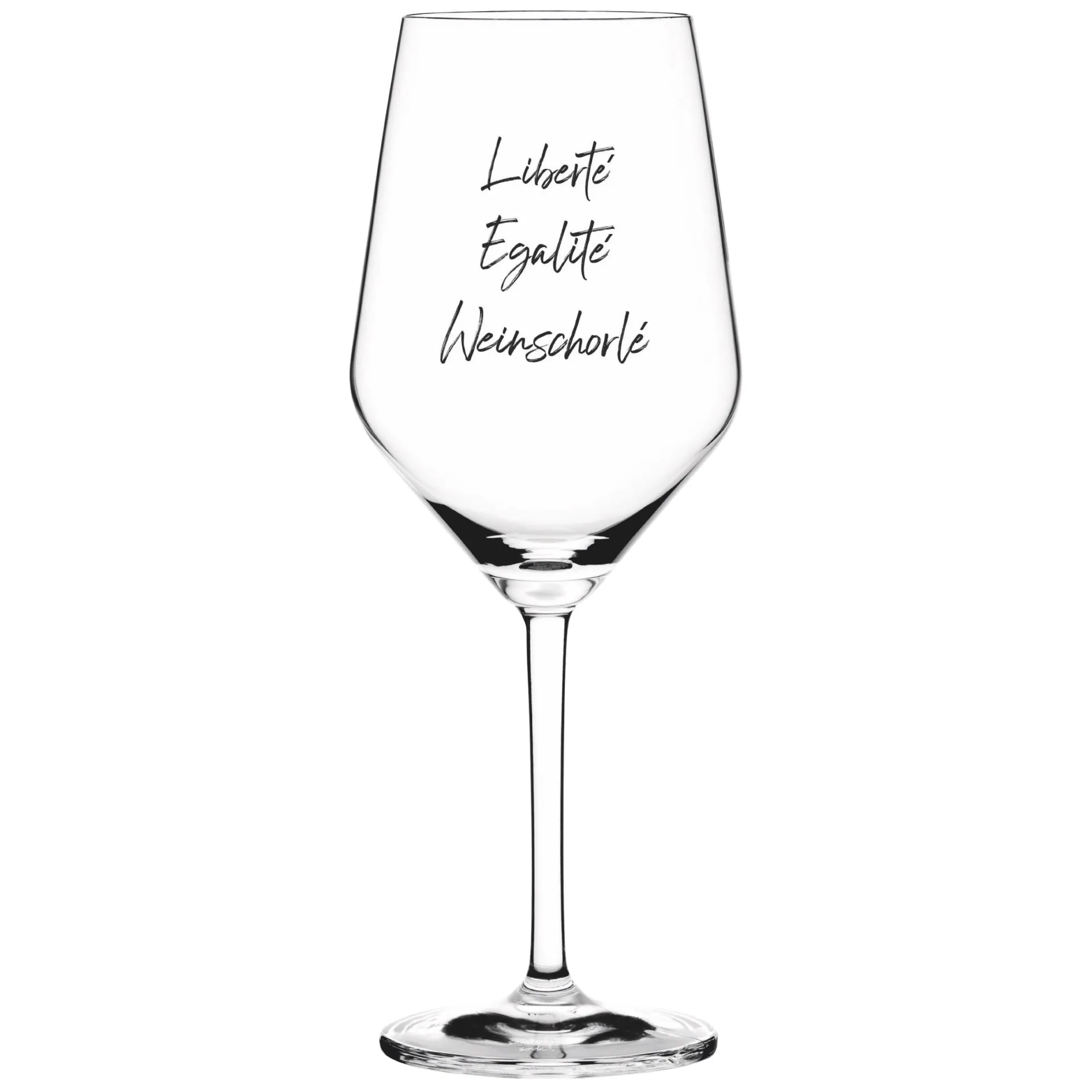 Ritzenhoff SAND & SODA WEINGLAS MIT SPRUCH - LIBERTÉ EGALITÉ WEINSCHORLÉ