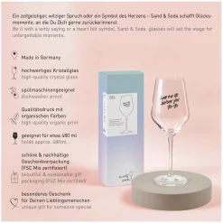 Ritzenhoff SAND & SODA WEINGLAS MIT SPRUCH - LIBERTÉ EGALITÉ WEINSCHORLÉ