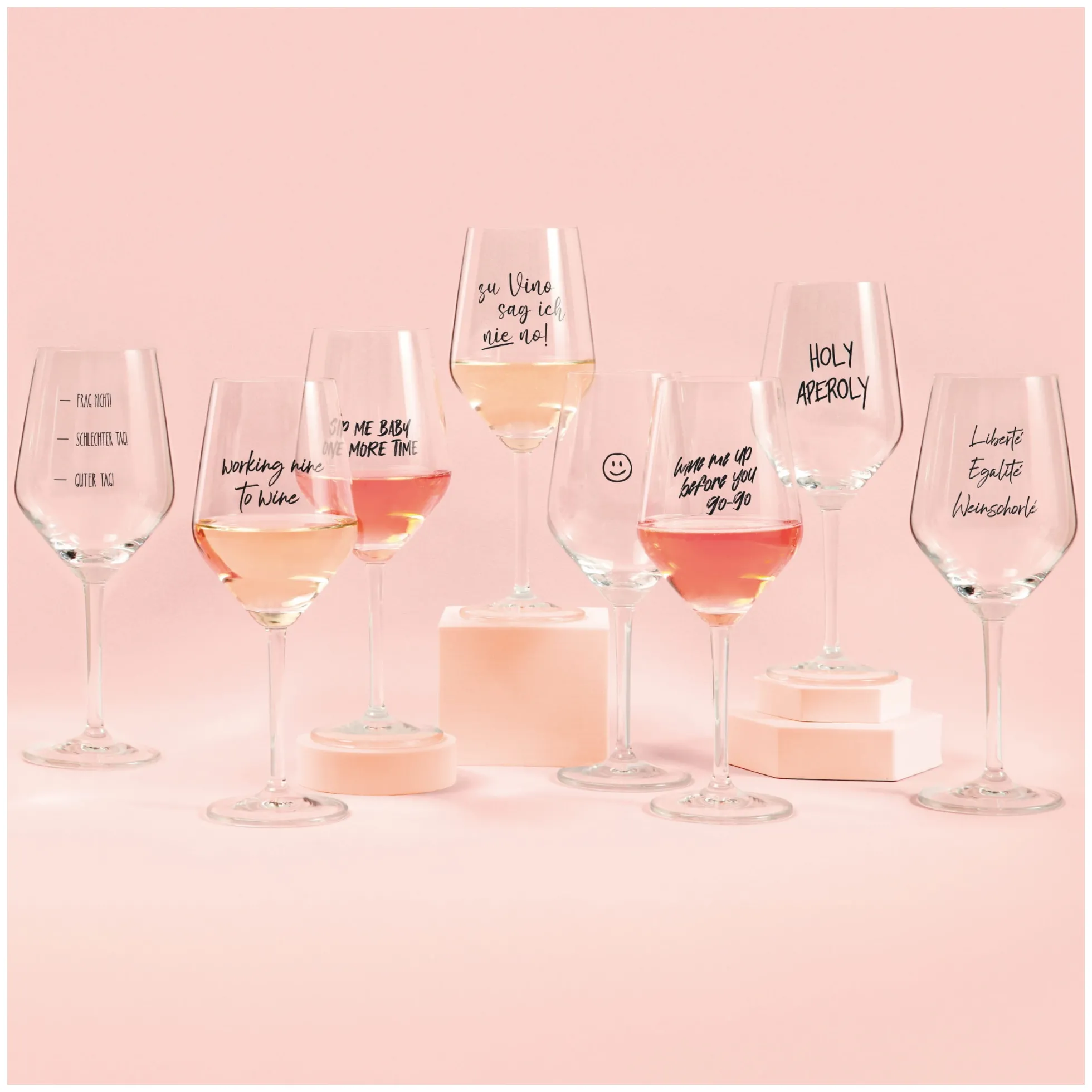 Ritzenhoff SAND & SODA WEINGLAS MIT SPRUCH - LIBERTÉ EGALITÉ WEINSCHORLÉ