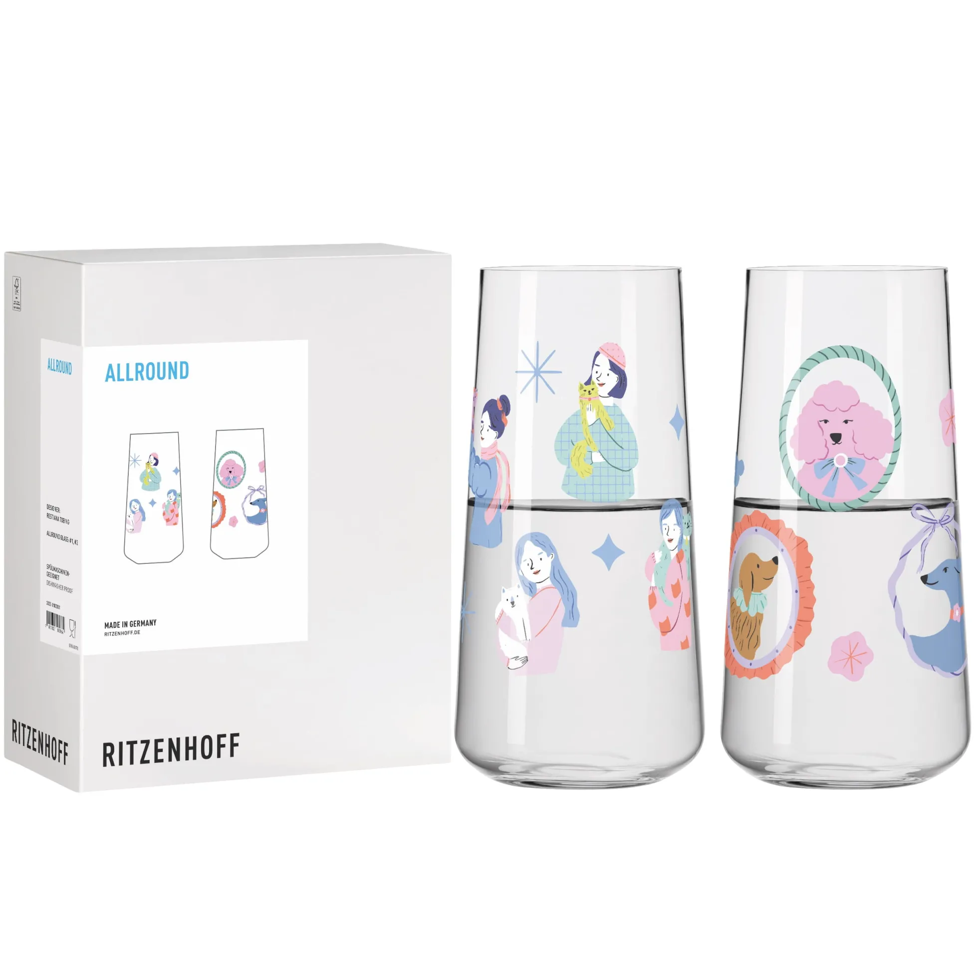 Ritzenhoff tierisch glücklich universalglas-set #1 #2